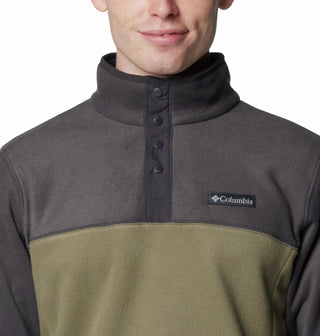 Columbia Men's Steens Mountain II Regular Fit Half Snap Fleece-STONE GREEN - Borderland Muff