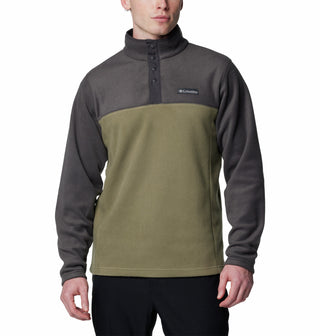 Columbia Men's Steens Mountain II Regular Fit Half Snap Fleece-STONE GREEN - Borderland Muff