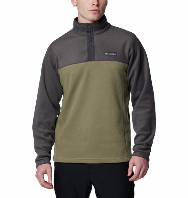 Columbia Men's Steens Mountain II Regular Fit Half Snap Fleece-STONE GREEN - Borderland Muff