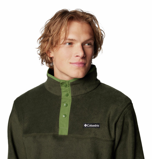 Columbia Men's Steens Mountain II Regular Fit Half Snap Fleece-GREEN - Borderland Muff