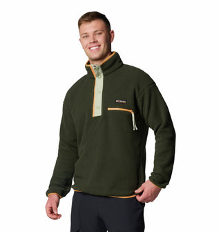 Columbia Mens Helvetia II Regular Fit Half Snap Fleece-GREEN - Borderland Muff