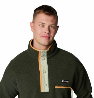 Columbia Mens Helvetia II Regular Fit Half Snap Fleece-GREEN - Borderland Muff