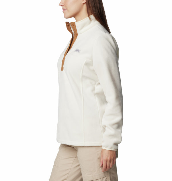Columbia Ladies Benton Springs 1/2 Snap Pullover Fleece-CHALK - Borderland Muff