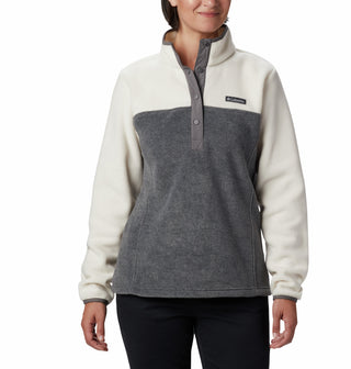 Columbia Ladies Benton Springs 1/2 Snap Pullover Fleece-URBAN GREY - Borderland Muff