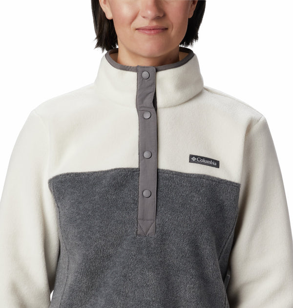 Columbia Ladies Benton Springs 1/2 Snap Pullover Fleece-URBAN GREY - Borderland Muff