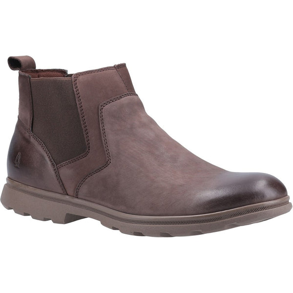 Hush Puppies Men's Tyrone Leather Slip On Boot-BROWN - Borderland Muff
