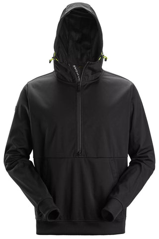 Snickers Men's Windblocker Stretch Half-Zip Hoody-BLACK - Borderland Muff