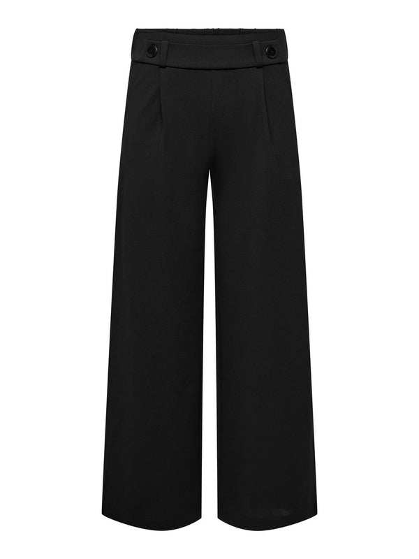 JDY Geggo Wide Fit Elasticated Trousers 30" Leg-BLACK BLACK - Borderland Muff