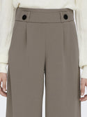 JDY Geggo Wide Fit Elasticated Trousers 30" Leg-DRIFTWOOD - Borderland Muff