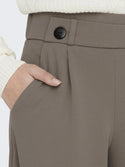 JDY Geggo Wide Fit Elasticated Trousers 30" Leg-DRIFTWOOD - Borderland Muff