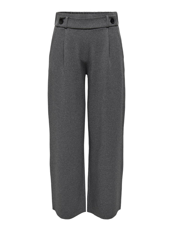 JDY Geggo Wide Fit Elasticated Trousers 30" Leg-GREY MELANGE - Borderland Muff