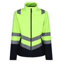 Regatta Men's Water Repellent Hi Vis 2 Tone Softshell Jacket-HIVIZ YELNVY - Borderland Muff