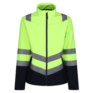 Regatta Men's Water Repellent Hi Vis 2 Tone Softshell Jacket-HIVIZ YELNVY - Borderland Muff