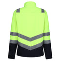 Regatta Men's Water Repellent Hi Vis 2 Tone Softshell Jacket-HIVIZ YELNVY - Borderland Muff