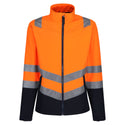 Regatta Men's Water Repellent Hi Vis 2 Tone Softshell Jacket-HIVIZ ORANVY - Borderland Muff