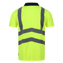Regatta Men's Hi Vis Short Sleeve Wicking 2 Tone Zip Neck Polo-HIVIZ YELNVY - Borderland Muff
