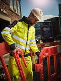 Regatta Men's Hi Vis 3 Layer Reflective Softshell Jacket-HIVIZ YELNVY - Borderland Muff