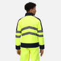 Regatta Men's Hi Vis 3 Layer Reflective Softshell Jacket-HIVIZ YELNVY - Borderland Muff