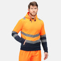 Regatta Men's Hi Vis 2 Tone Overhead Hoody-HIVIZ ORANGE - Borderland Muff