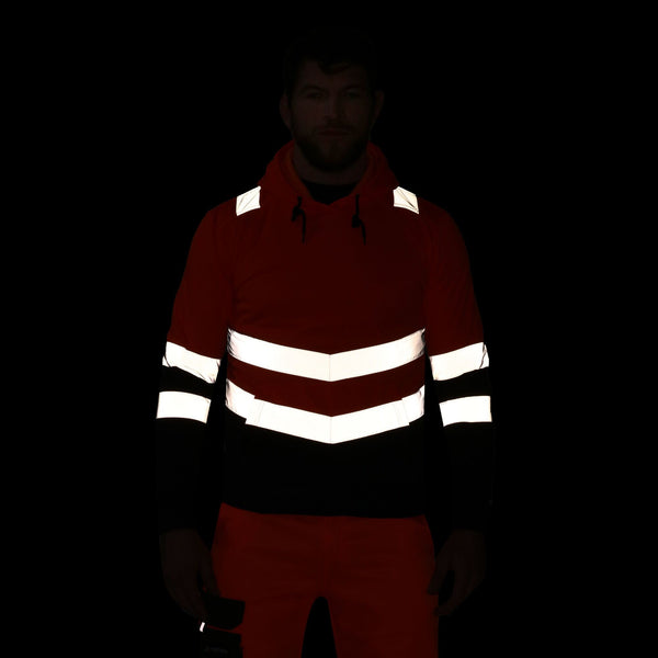 Regatta Men's Hi Vis 2 Tone Overhead Hoody-HIVIZ ORANGE - Borderland Muff
