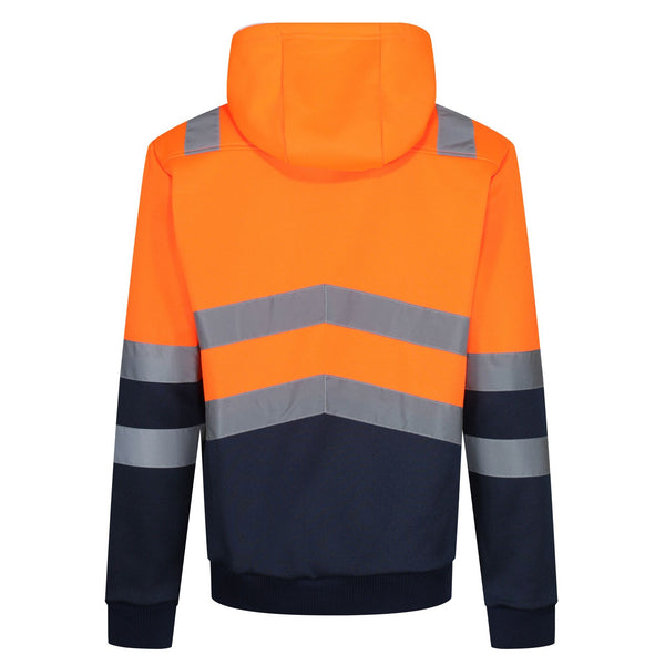 Regatta Men's Hi Vis 2 Tone Overhead Hoody-HIVIZ ORANGE - Borderland Muff