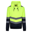Regatta Men's Hi Vis 2 Tone Overhead Hoody-HIVIZ YELLOW - Borderland Muff