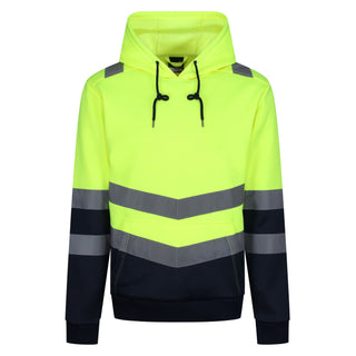 Regatta Men's Hi Vis 2 Tone Overhead Hoody-HIVIZ YELLOW - Borderland Muff