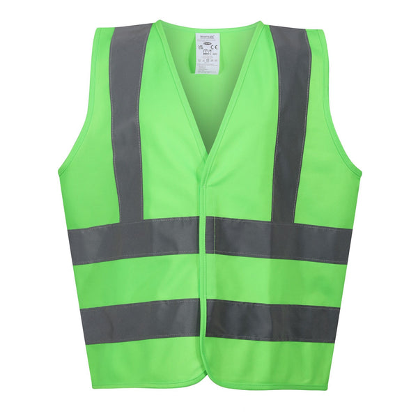 Regatta Kids Hi Vis Vest-FLURO GREEN - Borderland Muff