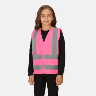 Regatta Kids Hi Vis Vest-FLURO PINK - Borderland Muff