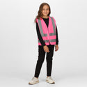 Regatta Kids Hi Vis Vest-FLURO PINK - Borderland Muff