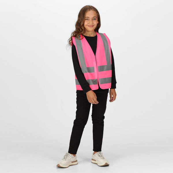 Regatta Kids Hi Vis Vest-FLURO PINK - Borderland Muff