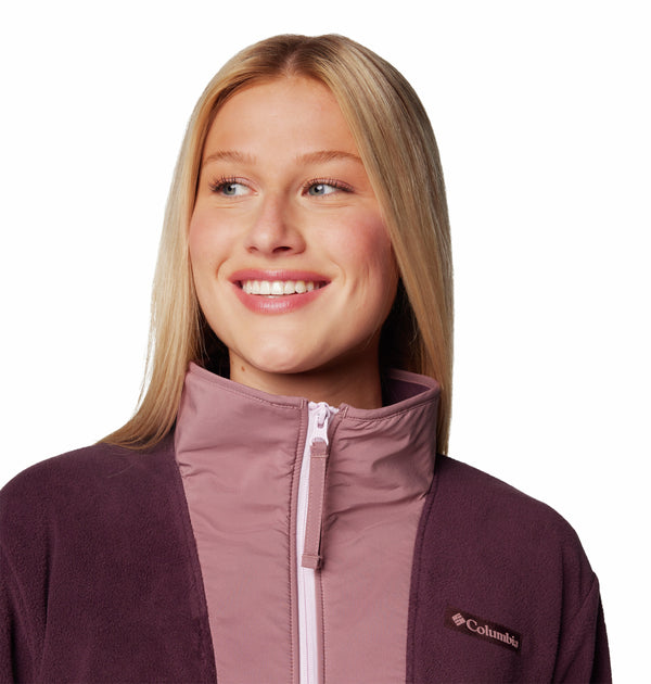 Columbia Ladies Sequoia Grove Cropped 1/2 Zip Overhead Fleece-MOONBEAM - Borderland Muff