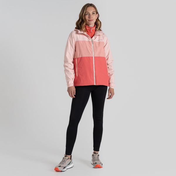 Craghoppers Ladies Kora Waterproof Breathable Wind Resistant Jacket-PEACH - Borderland Muff