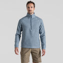 Craghoppers Mens Barn Half Zip Knit Look Fleece-BLUE - Borderland Muff