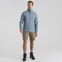 Craghoppers Mens Barn Half Zip Knit Look Fleece-BLUE - Borderland Muff