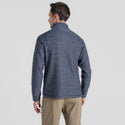Craghoppers Mens Barn Half Zip Knit Look Fleece-BLUE NAVY - Borderland Muff