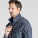 Craghoppers Mens Barn Half Zip Knit Look Fleece-BLUE NAVY - Borderland Muff