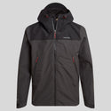 Craghoppers Mens Vanth Waterproof Breathable Wind Resistant Jacket-BLACK PEPPER - Borderland Muff