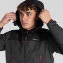 Craghoppers Mens Vanth Waterproof Breathable Wind Resistant Jacket-BLACK PEPPER - Borderland Muff