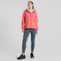 Craghoppers Ladies Ossus Waterproof Breathable Wind Resistant Jacket-CORAL - Borderland Muff