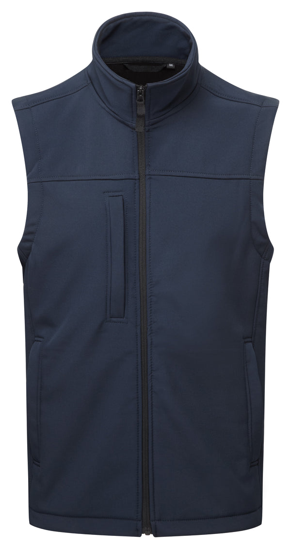 Fort Mens Breckland Windproof Breathable Fleece Lined Softshell Bodywarmer-NAVY - Borderland Muff