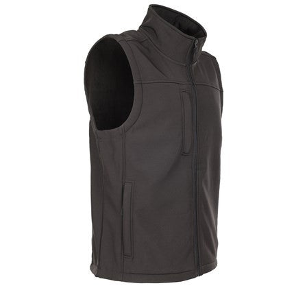 Fort Mens Breckland Windproof Breathable Fleece Lined Softshell Bodywarmer-BLACK - Borderland Muff