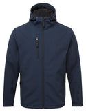 Tuff Stuff Mens Holkham Water Repellant Breathable Windproof Hooded Softshell Work Jacket-NAVY - Borderland Muff