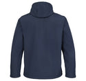 Tuff Stuff Mens Holkham Water Repellant Breathable Windproof Hooded Softshell Work Jacket-NAVY - Borderland Muff