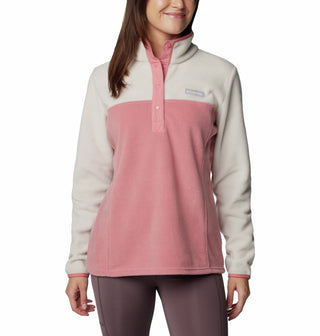 Columbia Ladies Benton Springs 1/2 Snap Pullover Fleece-PINK - Borderland Muff