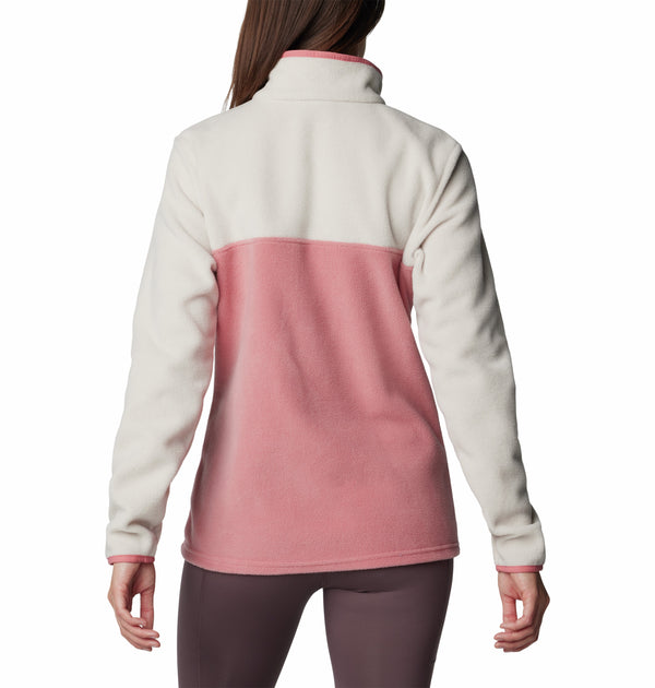 Columbia Ladies Benton Springs 1/2 Snap Pullover Fleece-PINK - Borderland Muff