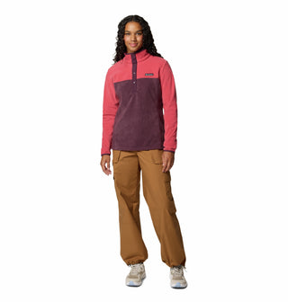 Columbia Ladies Benton Springs 1/2 Snap Pullover Fleece-RED - Borderland Muff