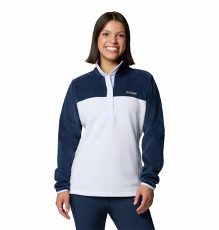 Columbia Ladies Benton Springs 1/2 Snap Pullover Fleece-NAVY - Borderland Muff