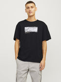 Jack & Jones Art Regular Fit 100% Cotton T-Shirt-BLACK - Borderland Muff