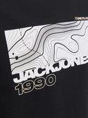 Jack & Jones Art Regular Fit 100% Cotton T-Shirt-BLACK - Borderland Muff